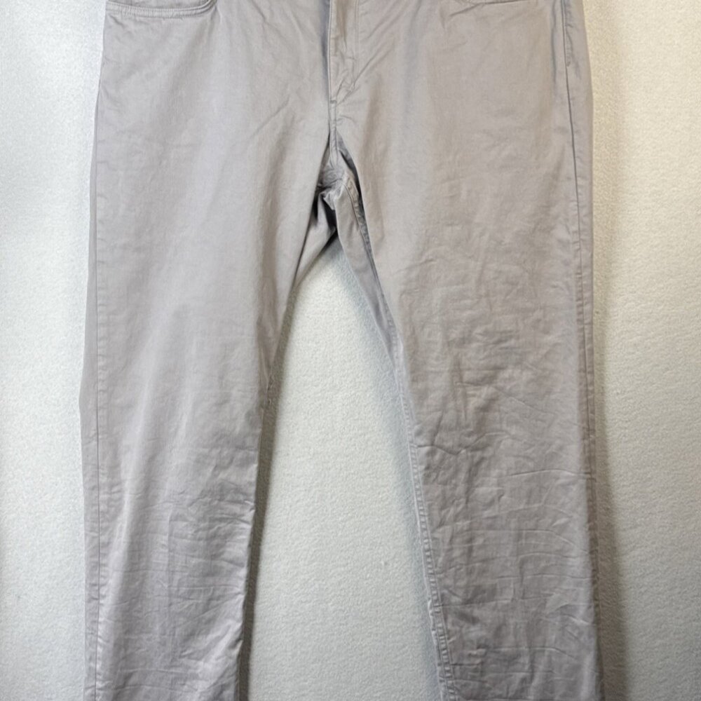Theory Haydin Straight Slim‎ Fit Pants Mens Size 40x32 Gray Stretch Academia Lux
